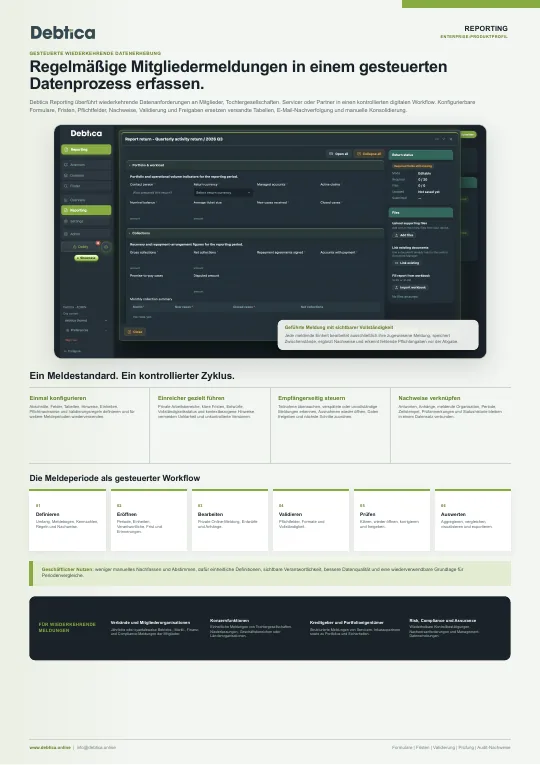 Deckblattvorschau: Reporting-Modul